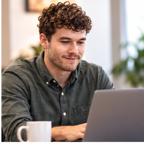 A Sleep Easy IT specialist setting up AI tools on a laptop